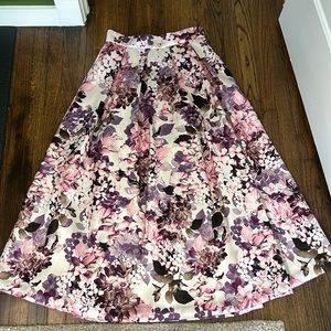 Eliza J pink and purple floral skirt. Does have pockets.